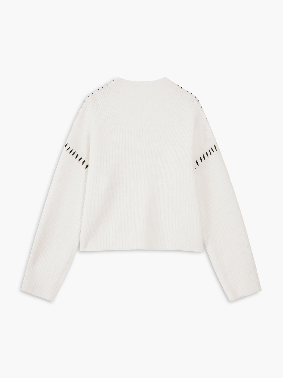Contrast Stitch Knit Sweater