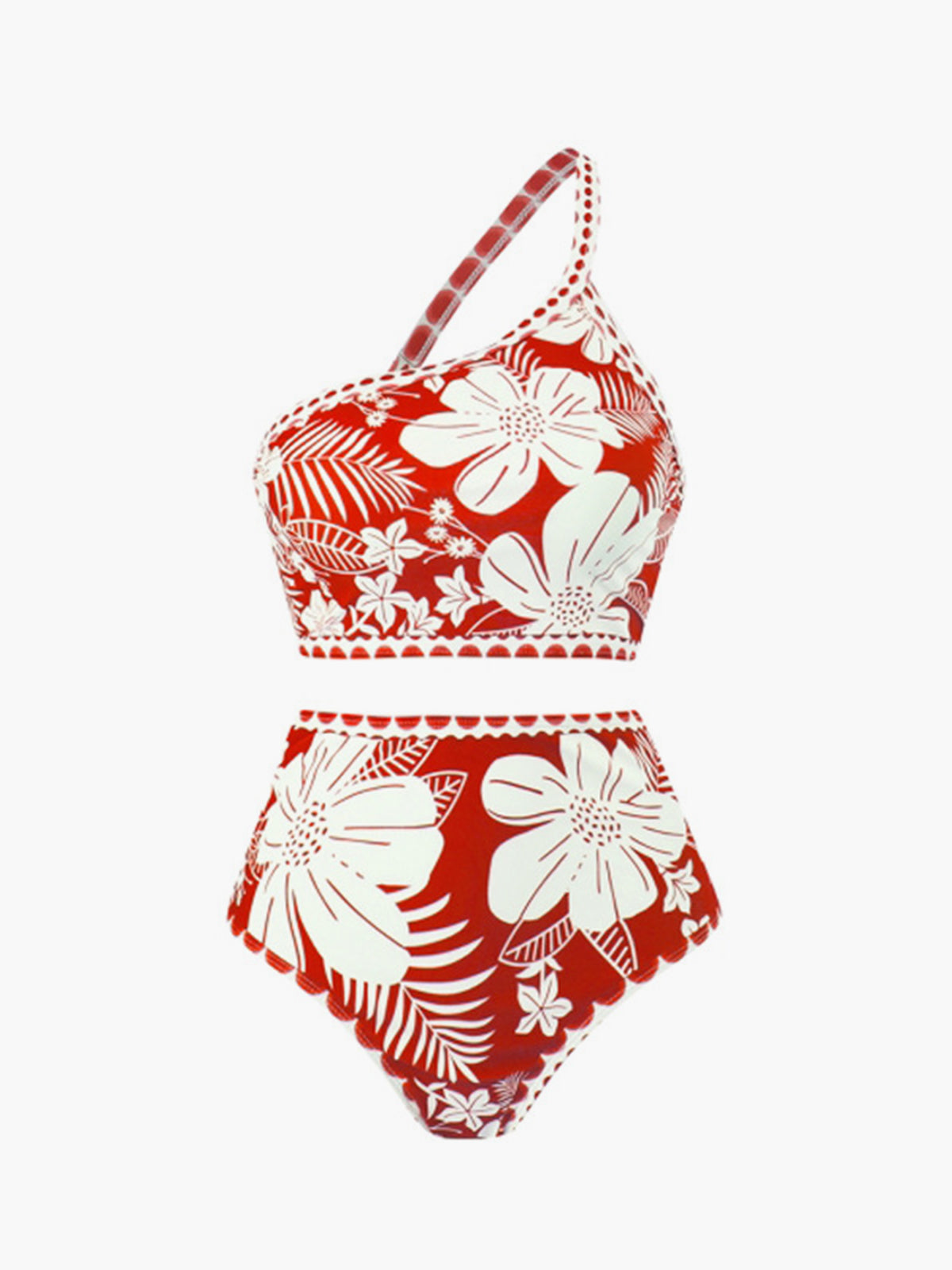 Floral Shoulder Bikini Set