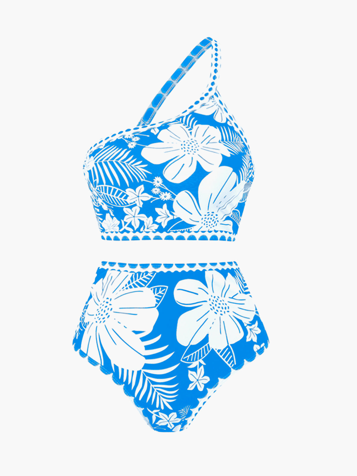 Floral Shoulder Bikini Set