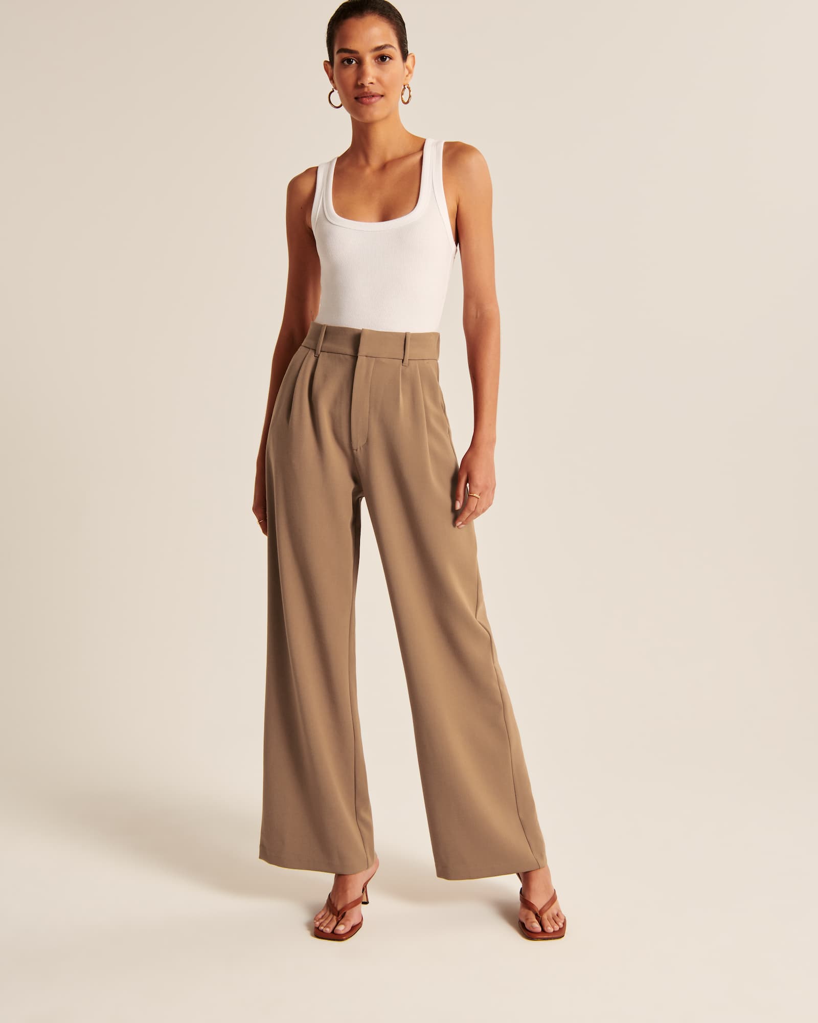 Brown Wide-Leg Pants Brown Wide-Leg Pants