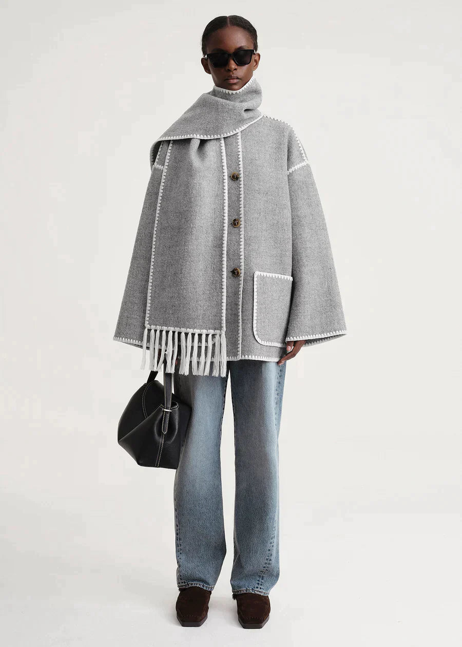 Grey hotsell cape coat