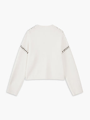 Contrast Stitch Knit Sweater