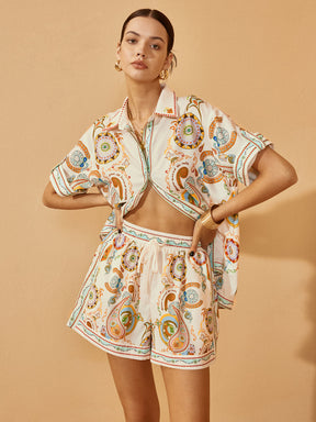 Polo Print Half Sleeve Set