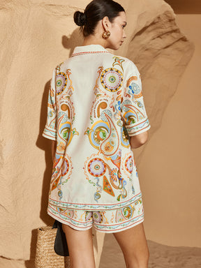 Polo Print Half Sleeve Set