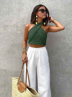 Cotton & Linen Halter Tank