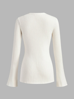 Split Button Cardigan