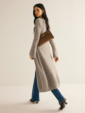 V-Neck Split Sweater Dress