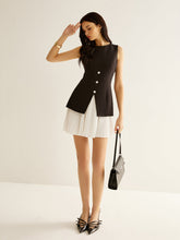 Color Block Pleated Dress