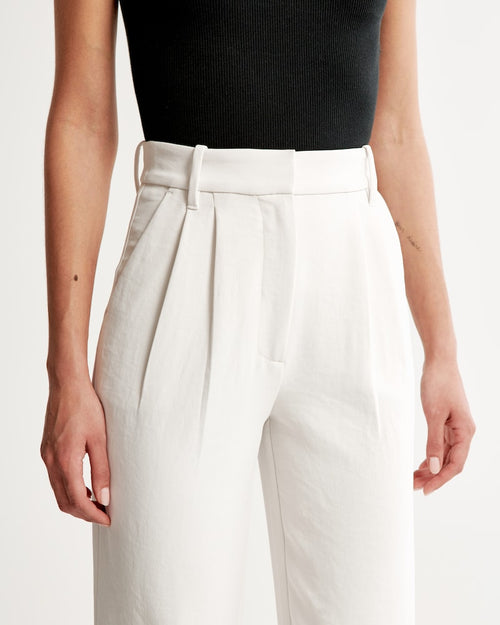 Wide Cross Pant in White