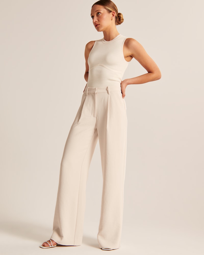 The Cassidy Wide Leg Pant in Ivory – Kate & Kris