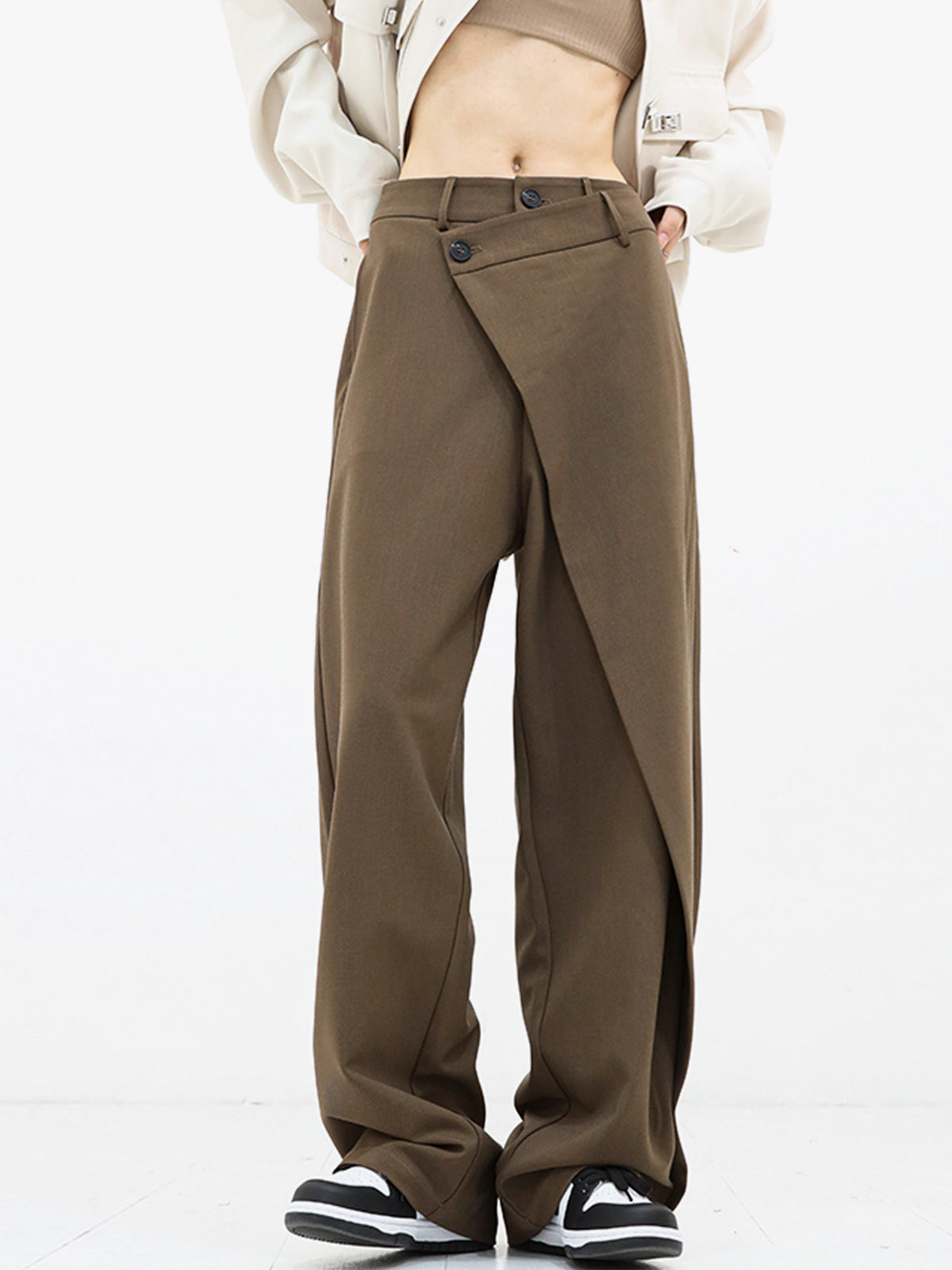 Multi Button Wide Slacks Slight Vogue 2 wide multi button slacks